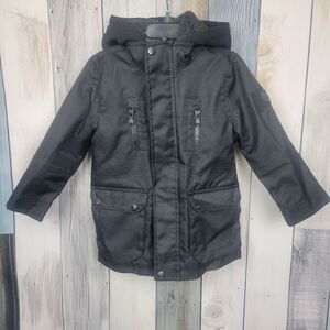 Urban Republic Little Boys Black Parka Coat Sherpa Lined size 3T